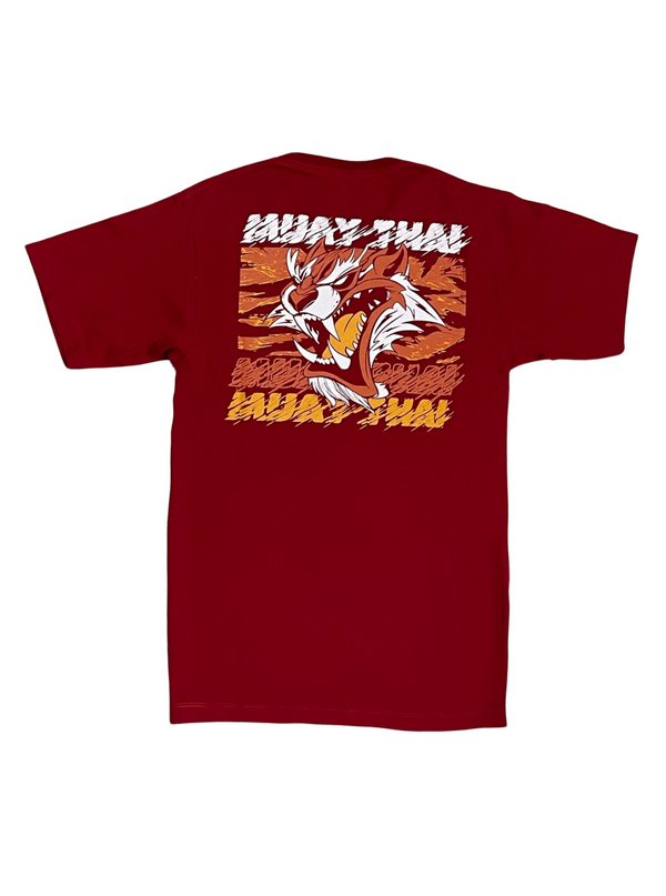 SATRAA - TIGER STYLE MUAY THAI RED TEE