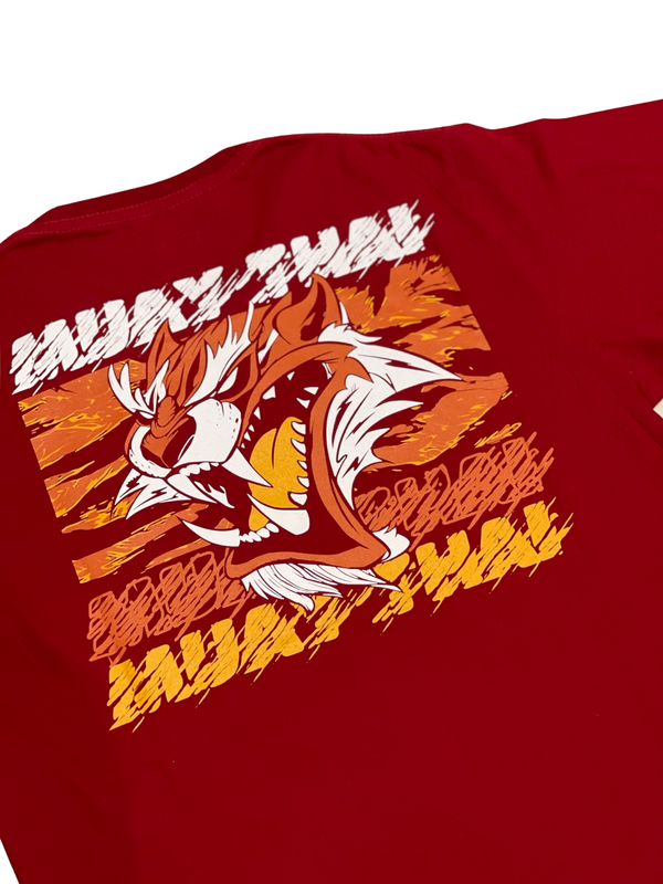 SATRAA - TIGER STYLE MUAY THAI RED TEE