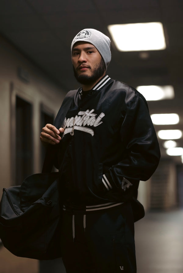 SATRAA - TIGER VARSITY JACKET BLACK